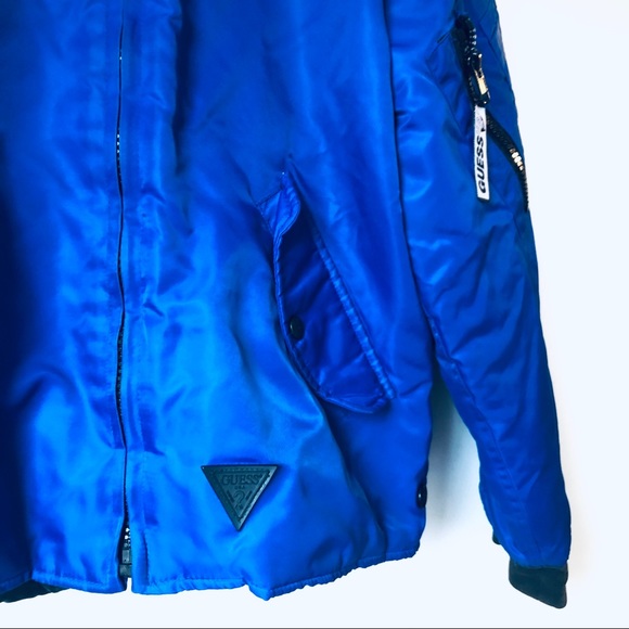 Vintage Guess USA Blue Windbreaker Jacket (L) - Picture 2 of 8